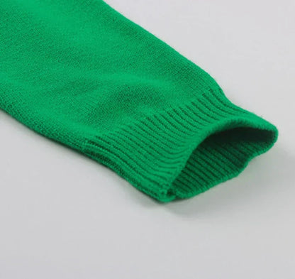 Oversized Women’s Pullover - Graphic Sleeve, Knit, Everyday