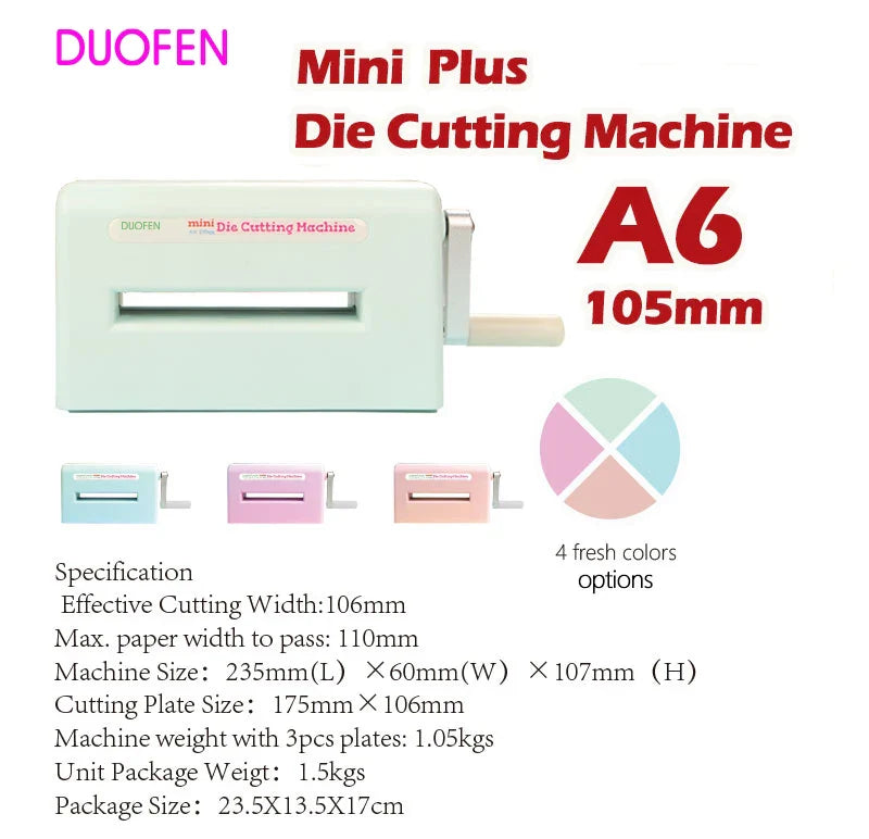 Die Cutting Machine A6 105mm Mini Embossing Tool Crafts