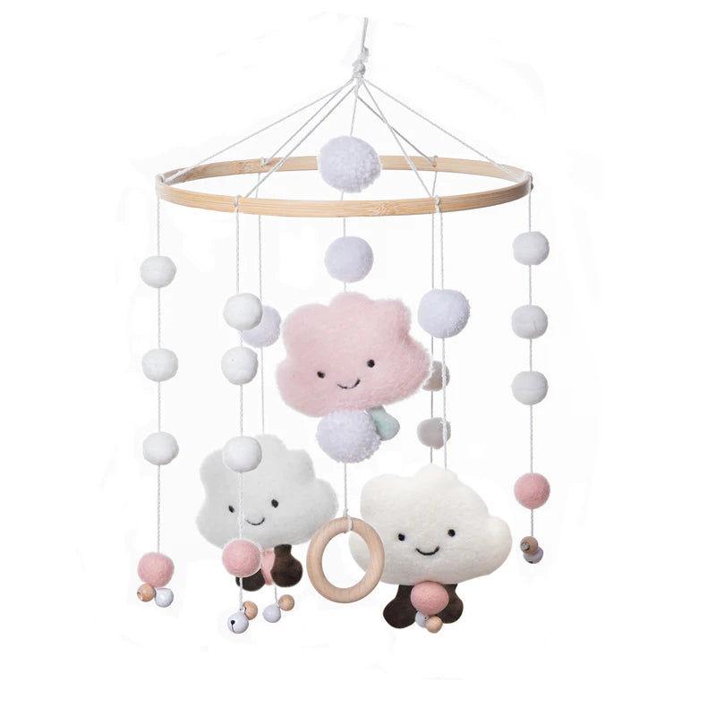 Baby Crib Mobile Wooden Nursery Newborn Sensory Toys