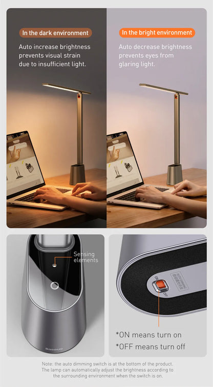 LED Desk Lamp Foldable Dimmable Eye Protection Study