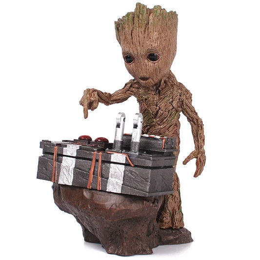 Schattige Baby Groot PVC-figuur - Marvel Guardians of the Galaxy Action-standbeeld, schattig Tree Man-verzamelspeelgoedcadeau voor fans