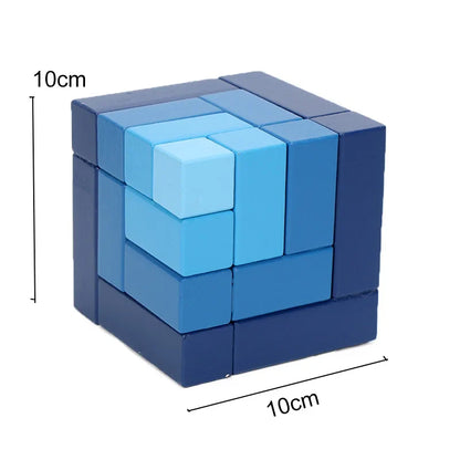 Wooden Rainbow Blocks Montessori Stacking Toys Wood Building Blocks Back to School 2025 Educational STEM Gift