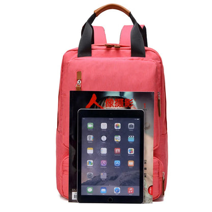 Zaino da laptop in tela 20-35L grande capacità zaino da viaggio scuola zaino per il ritorno a scuola 2025 organizzato resistente all'acqua