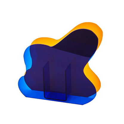 Jarrón acrílico tamaño M jarrón geométrico de mesa otoño 2025 reflejo de luz solar arcoíris decoración de escritorio para el hogar regalo