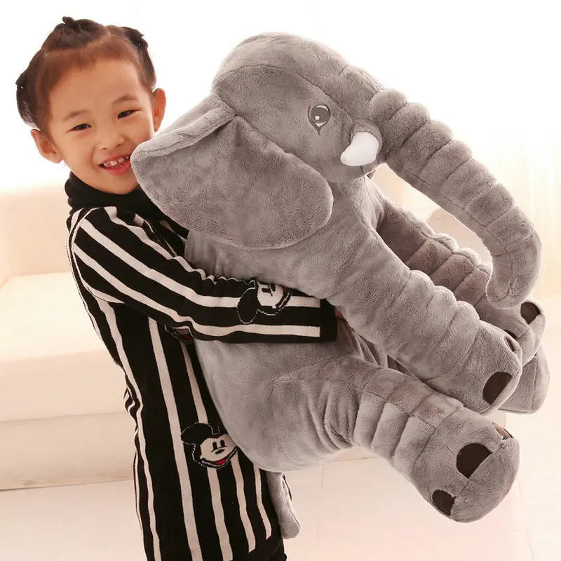 Cuddly Cartoon Plush Elephant Pillow Soft Sleeping Cushion for Kids