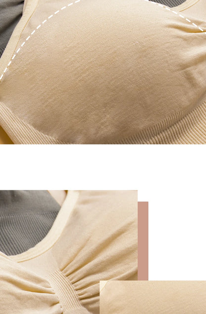 Breathable women's nursing bra – seamless wire-free maternity, nylon, all seasons