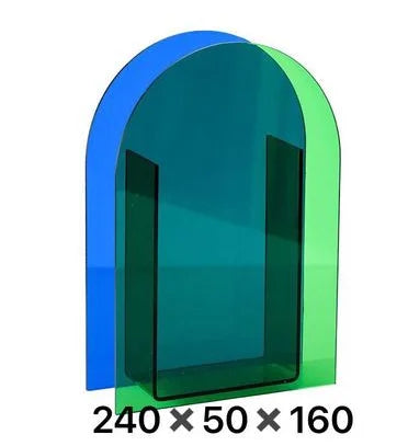 Jarrón acrílico tamaño M jarrón geométrico de mesa otoño 2025 reflejo de luz solar arcoíris decoración de escritorio para el hogar regalo
