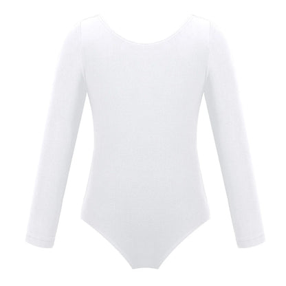 Soft, Durable Girls' Leotard - Long Sleeve, Polyamide, Elastane, Polyester, Dance Class