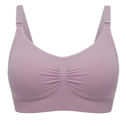 Breathable women's nursing bra – seamless wire-free maternity, nylon, all seasons
