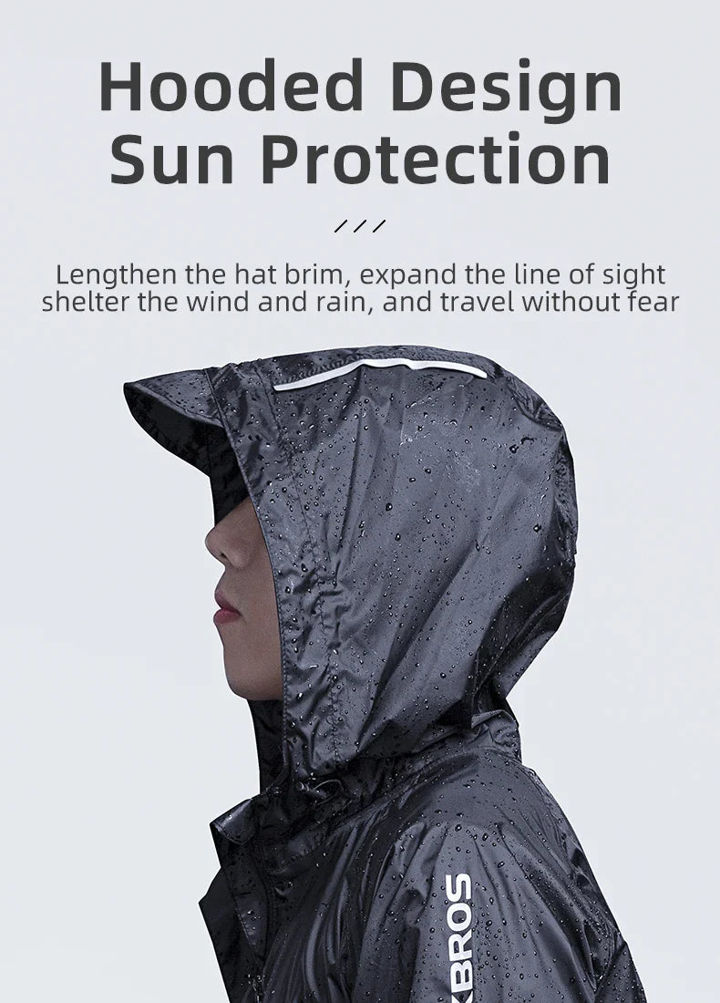 Chaqueta impermeable para ciclismo de hombre - con capucha, nylon, para lluvia