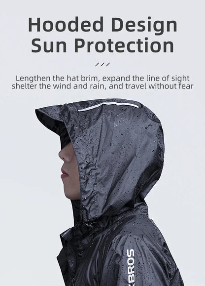 Chaqueta impermeable para ciclismo de hombre - con capucha, nylon, para lluvia