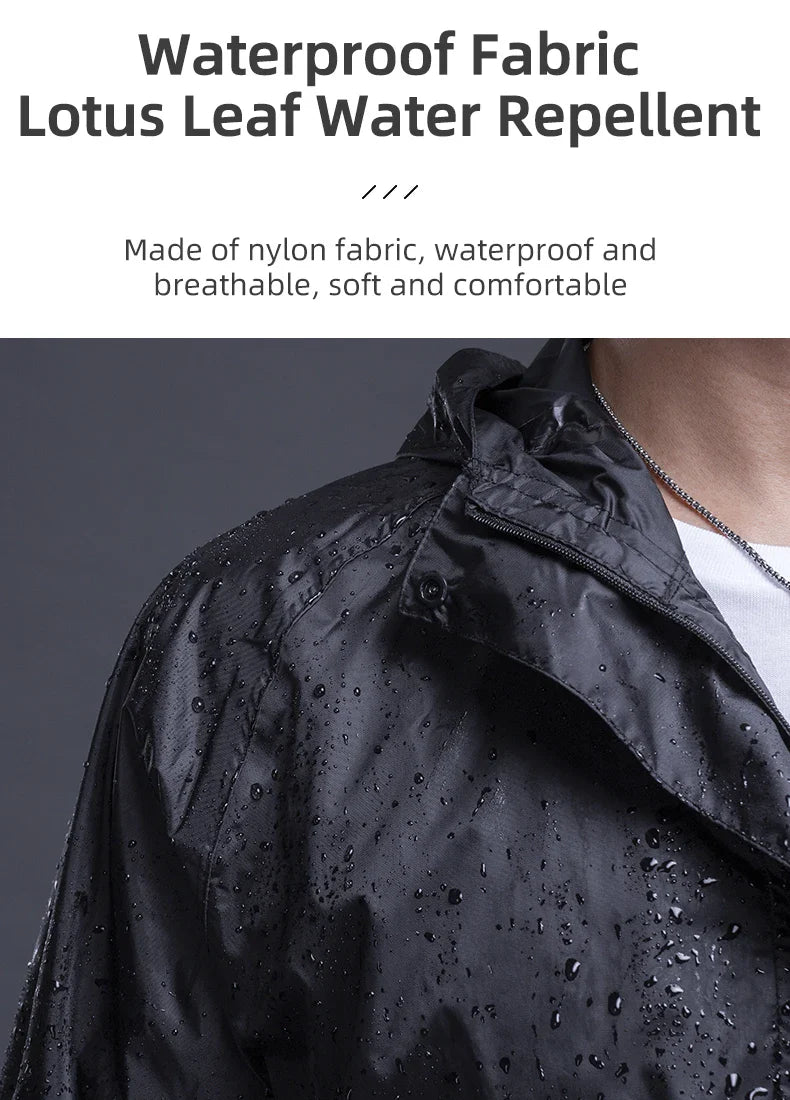 Chaqueta impermeable para ciclismo de hombre - con capucha, nylon, para lluvia
