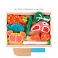 Montessori Wooden Fruits & Vegetables Cutting Set - Eco-Friendly Pretend Play Kitchen Toys for Kids