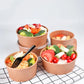 Eco-Friendly Reusable Kraft Soup Bowls with Lids - Perfect for Parties & Meal Prep, Pack of 20