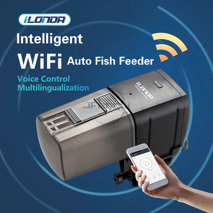 WiFi fiskefoder 2L beholder automatisk akvariefoder smart hjem 2025 app og stemmestyring planlagt fodring