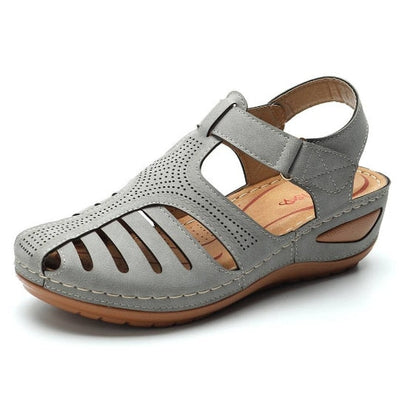Orthopedic Leather Sandals for Women - Foot Pain Relief, Improved Posture, Adjustable Straps, Comfortable Fit, Available in Black and Brown-3
