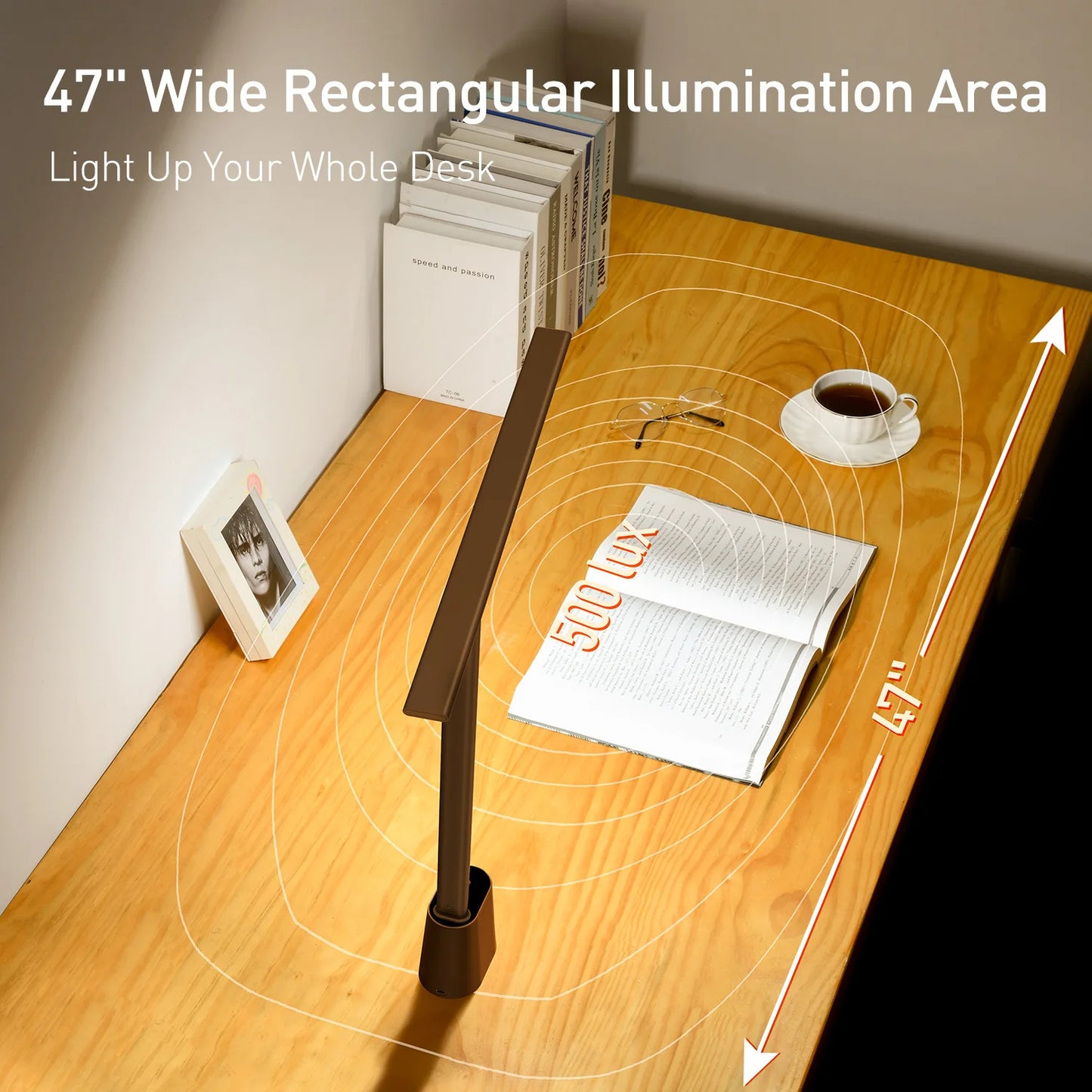 LED Desk Lamp Foldable Dimmable Eye Protection Study