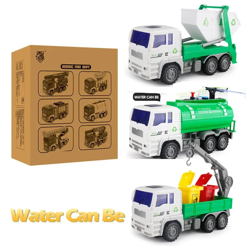 Sprinkler Cars Toy Set - Educational Trucks for Kids, Imaginative Play