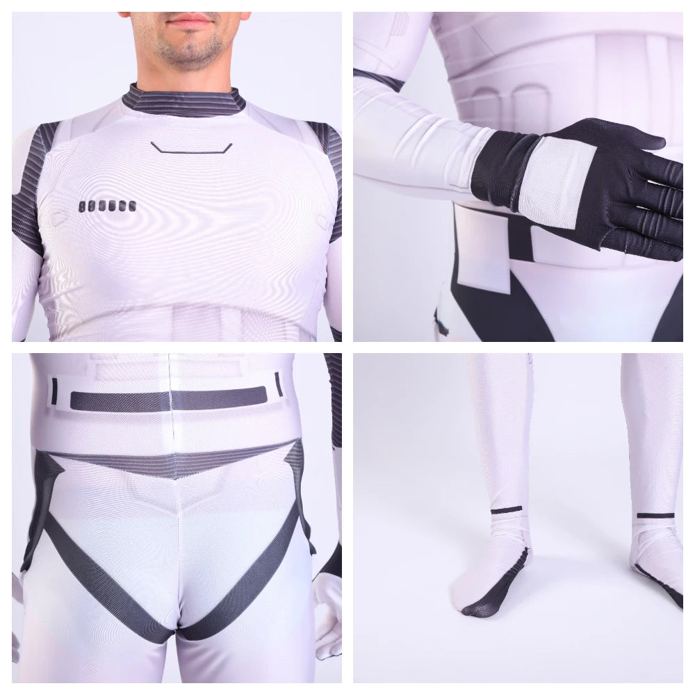Star Wars Imperial Stormtrooper Zentai Jumpsuit Cosplay Costume for Men Boys Adults Halloween 2026