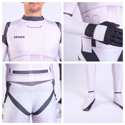 Star Wars Imperial Stormtrooper Zentai Jumpsuit Cosplay Costume for Men Boys Adults Halloween 2026