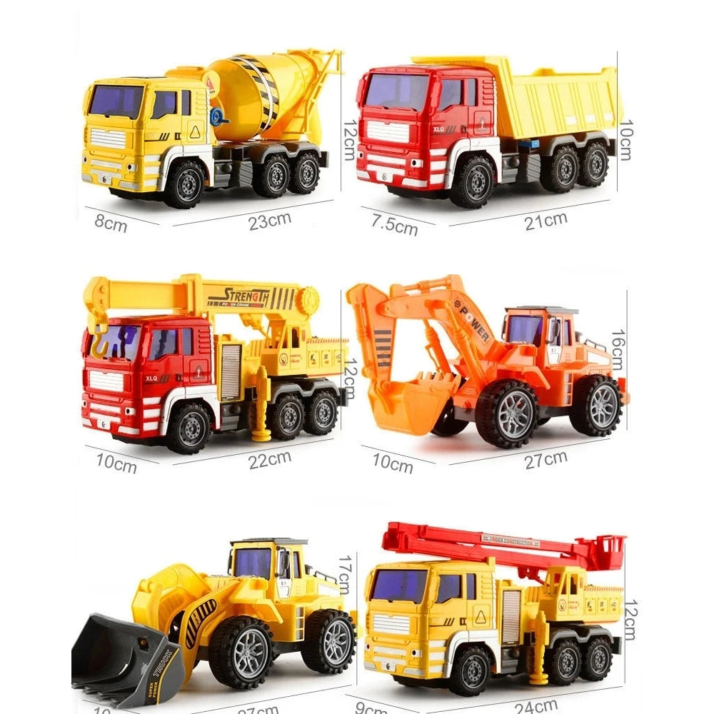 Fireman & Sanitation Vehicle Toy Set - Educational Cars with Water Spray Feature for Kids