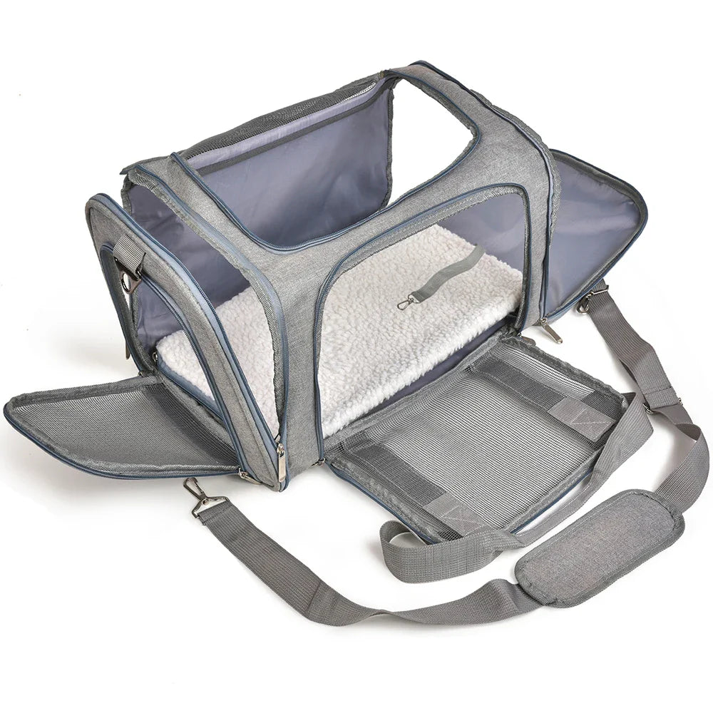 Dog Carrier Soft Side Backpack Pet Carrier Airline Approved Travel 2025 Breathable Hands Free Comfort