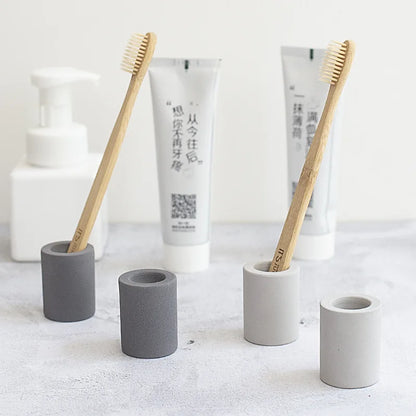 Ensemble d'outils de support de brosse à dents de voyage portable - Terre de diatomée, absorption d'humidité, gris