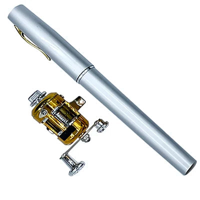 Fishing Rod Reel Combo Set Mini Telescopic Pocket Pen Rod and Reel for ...