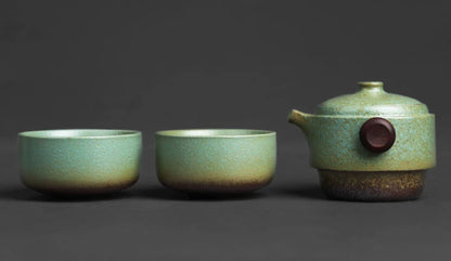Porcelain Portable Travel Tea Set Kung Fu Teaware Handmade