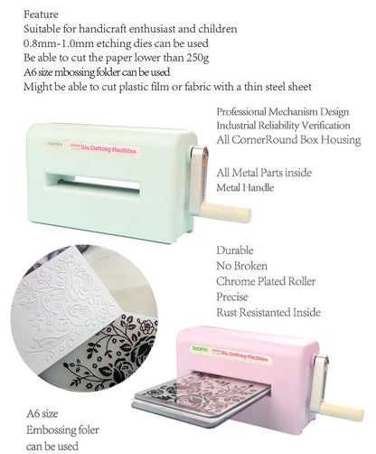 Die Cutting Machine A6 105mm Mini Embossing Tool Crafts