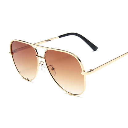 Vintage Aviation Sunglasses for Women - Designer Retro Shades, Gradient Mirror Fashion
