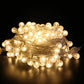 Battery-Powered LED Bubble Ball String Lights - 20 Bright Fairy Lights for Christmas, Weddings, and Party Decor, 3m Festive Garland