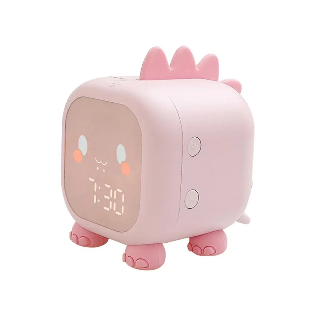 Kids Alarm Clock Dinosaur LED Clock With Temperature Display Voice Control Sleep Trainer Back to School 2025 Cute Gift