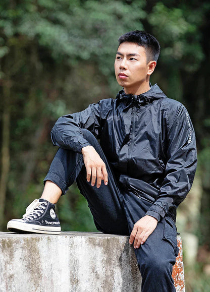 Chaqueta impermeable para ciclismo de hombre - con capucha, nylon, para lluvia