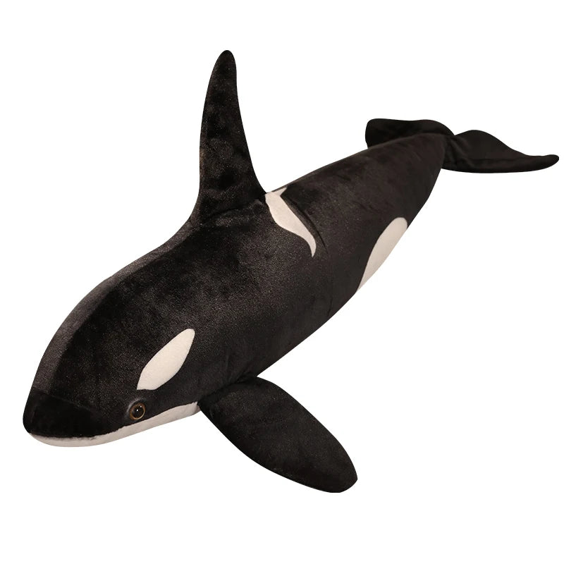 Juguete de peluche Orca Ballena realista suave y abrazable almohada para cama