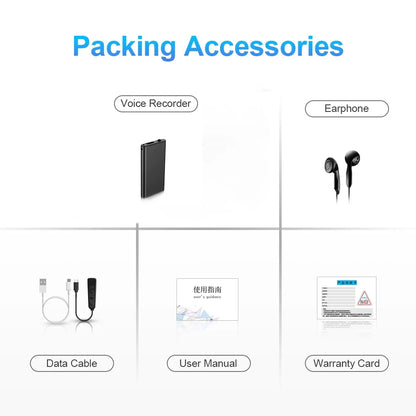 Sprachrekorder Ultra Dünn Mini Digital Diktiergerät Kompakt