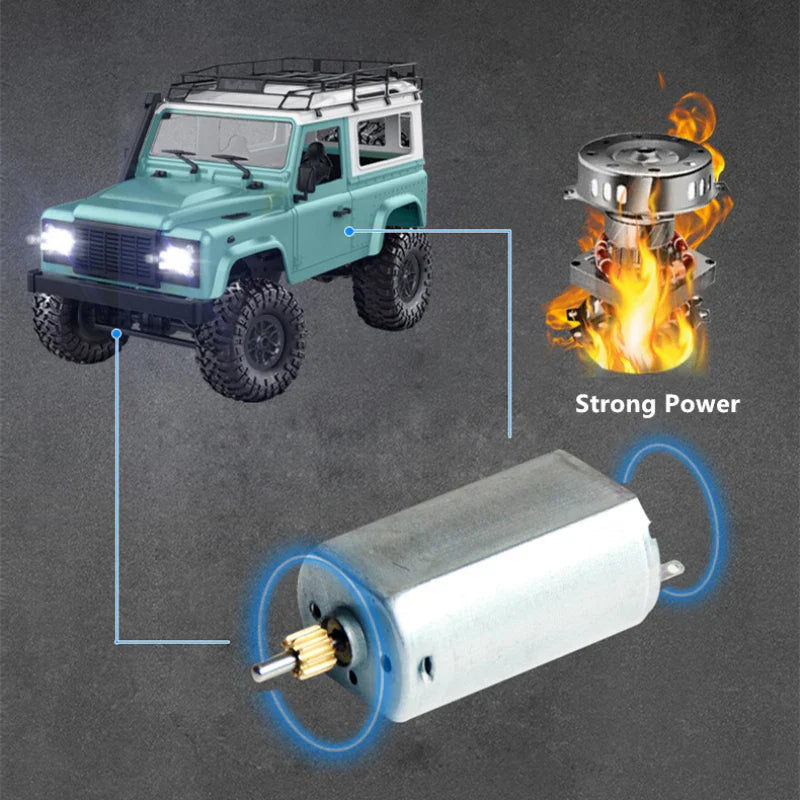 RC Truck 1/20 Scale 4WD Off Road Climbing Buggy Light 2.4G Remote Control Car All Terrain Toy Fall 2025 Gift Idea