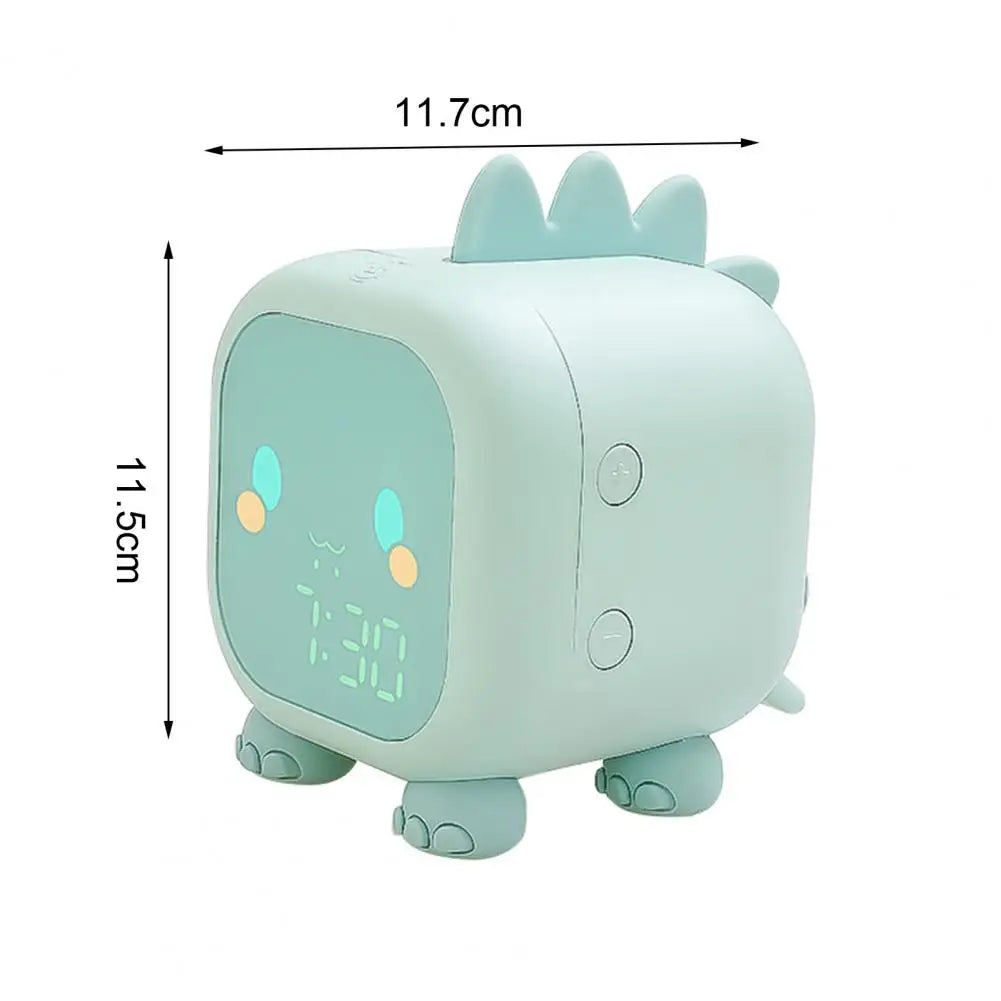 Kids Alarm Clock Dinosaur LED Clock With Temperature Display Voice Control Sleep Trainer Back to School 2025 Cute Gift
