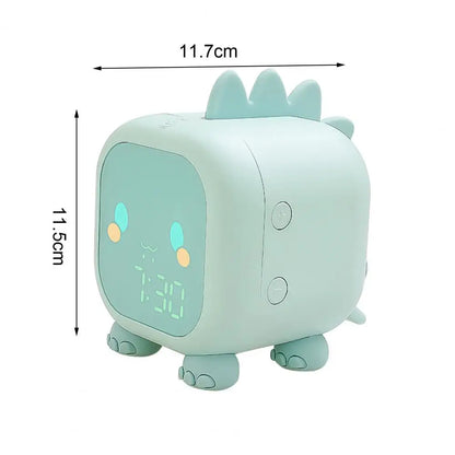 Kids Alarm Clock Dinosaur LED Clock With Temperature Display Voice Control Sleep Trainer Back to School 2025 Cute Gift