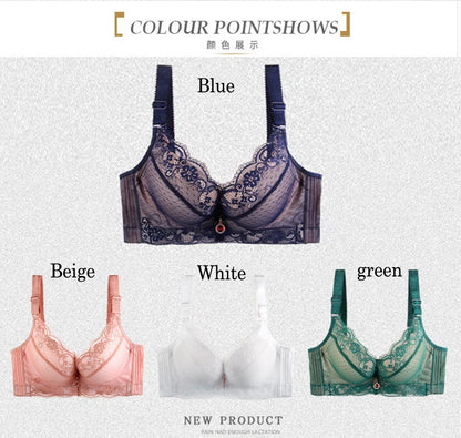 Flattering women's lace push-up bra - underwire 3/4 cup, nylon blend, everyday lingerie