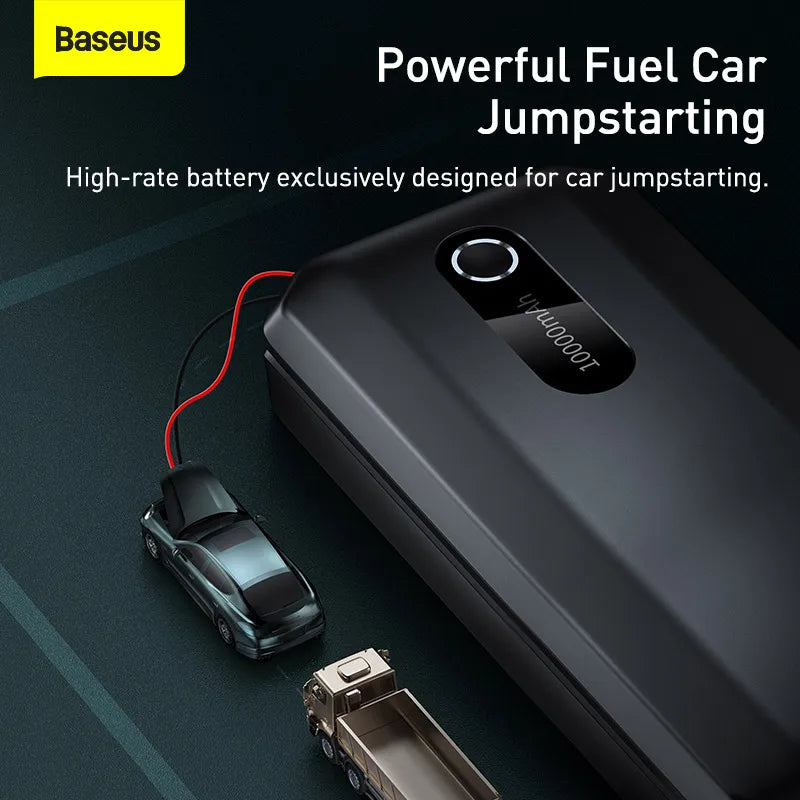 Car Jump Starter 1000A Emergency Booster Power Bank 12V Road Trip Ready For Emergencies