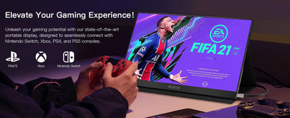 Monitor portátil de 15.6 pulgadas USB C HDMI HDR pantalla de viaje