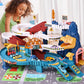 Dinosaur Electric Rail Car Puzzle Toy Set - Curved Track Adventure for Kids, Birthday Gift