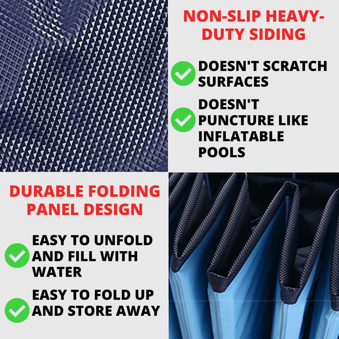 Pop-Up Dog Pool Pieghevole - Bagno e Piscina all'Aperto per Animali Domestici, Estate 2025 Facile Installazione, Scarico Laterale, Rivestimento Durevole