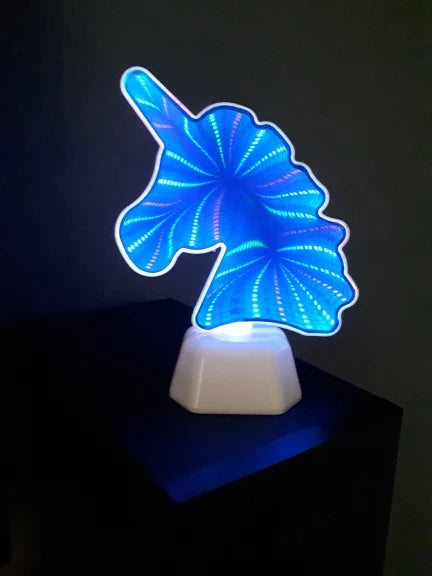 Lampada Notturna LED Specchio Infinito 3D Tunnel Lampada Camera per Bambini Novità Ritorno a Scuola 2025 Alimentata a Batteria Bagliore Accogliente