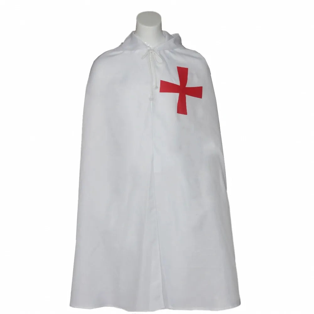 Variant image for Black Medieval Warrior Cloak Costume for Templar Knight Cosplay, Durable Fabric, Multiple Sizes Available-6