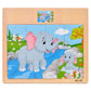 Wooden Vehicle Animal Puzzles for Kids Educational Gift