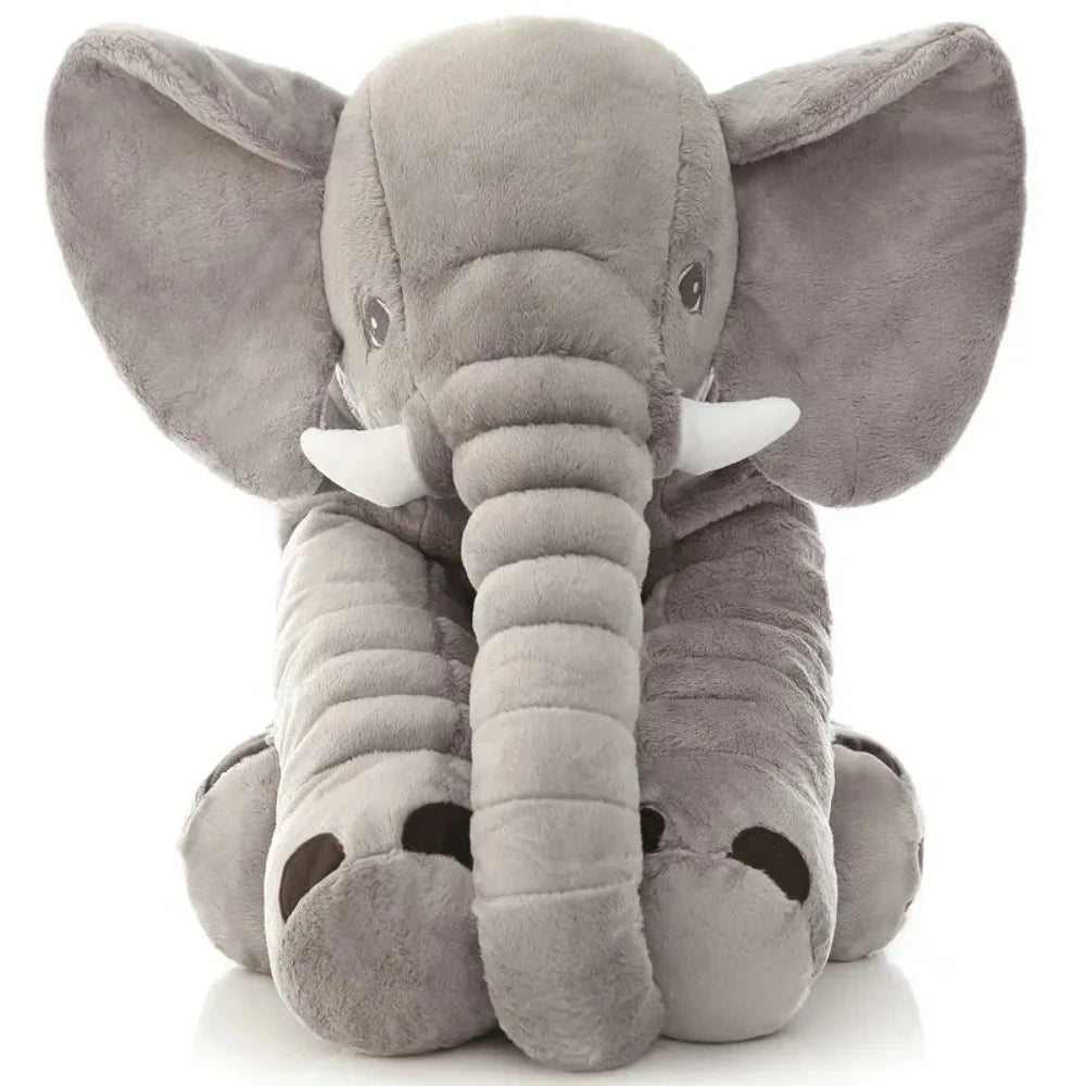 Cuddly Cartoon Plush Elephant Pillow Soft Sleeping Cushion for Kids