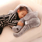 Cuddly Cartoon Plush Elephant Pillow Soft Sleeping Cushion for Kids