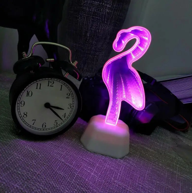 Lampada Notturna LED Specchio Infinito 3D Tunnel Lampada Camera per Bambini Novità Ritorno a Scuola 2025 Alimentata a Batteria Bagliore Accogliente